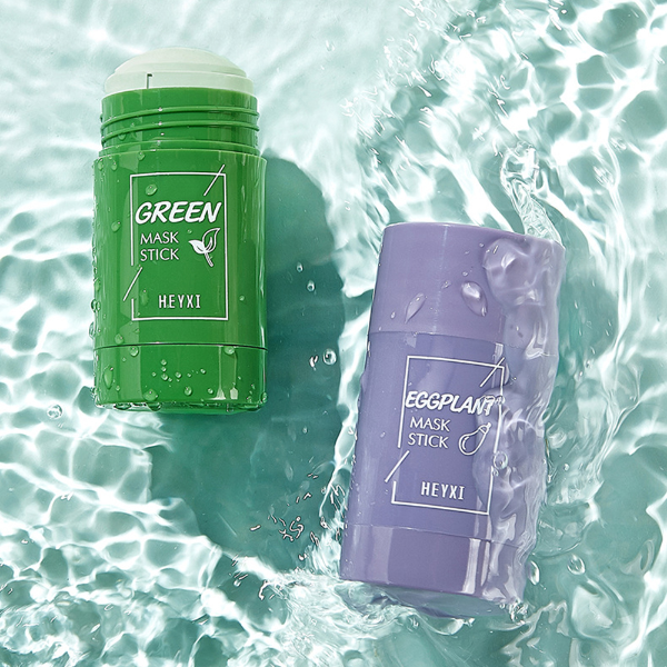 Green Tea Oil Control Eggplant Acne Cleansing Mask Skin Care Moisturizing Remove Skin Care