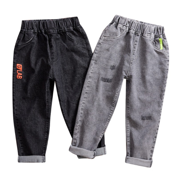 Kids Boys Jeans Children Pants Baby Boys Trousers Toddler Girls Jeans Spring Autumn Casual Pants Blue Trousers