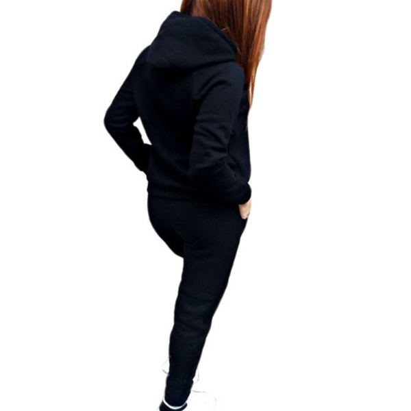 Hot Sale Simple Women's Autumn Sports Suit Hooded Sweatshirts And Pants Suits & Separates