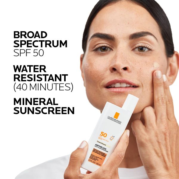 La Roche Posay Sunscreen SPF 50+ Face Sunscreen Oil-Free Ultra-Light Fluid Broad Makeup