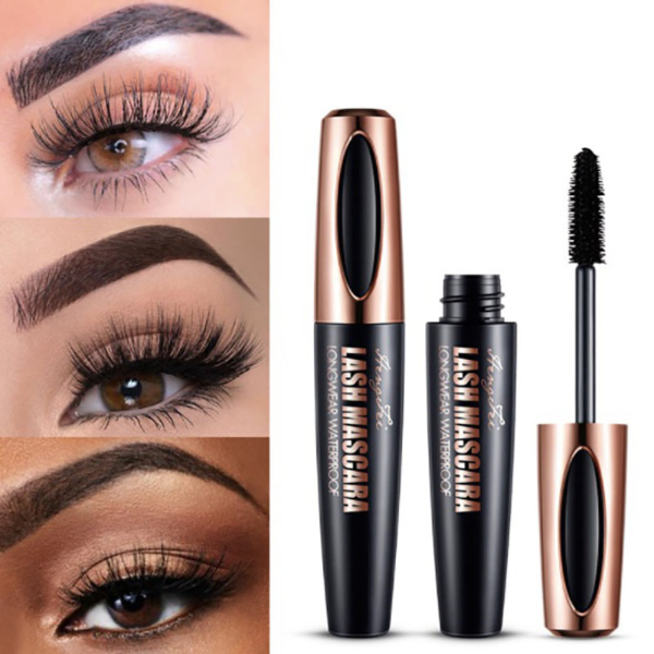 Waterproof Rimel 4D Silk Fiber Lash Mascara Effet Faux Cils Rimel Macara Lengthens Eyelash Growth Makeup