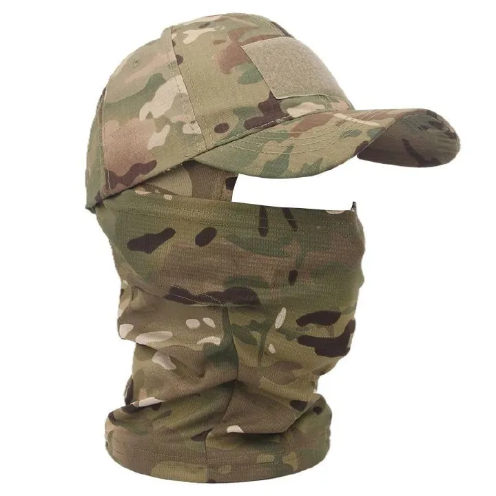 Balaclavas Men'S Military Tactical Balaclava Baseball Cap Full Visor Back Buckle Visor Outdoor Hunting Camouflage