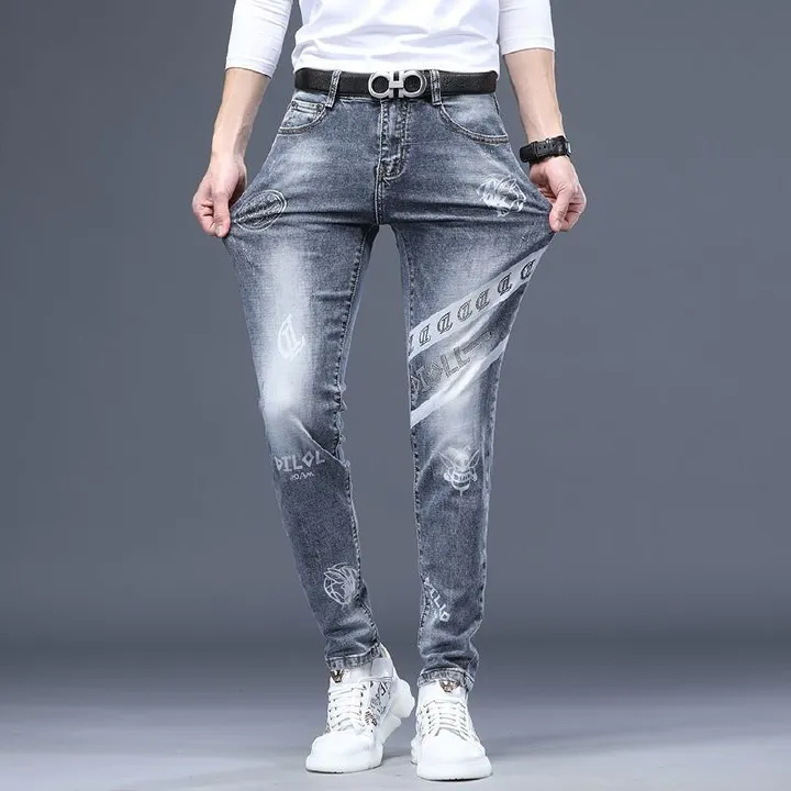 Jeans This Year's Popular Spring And Autumn New Jeans Men's Winter Thick Loose Straight Leg All Small Feet Casual Long Pants