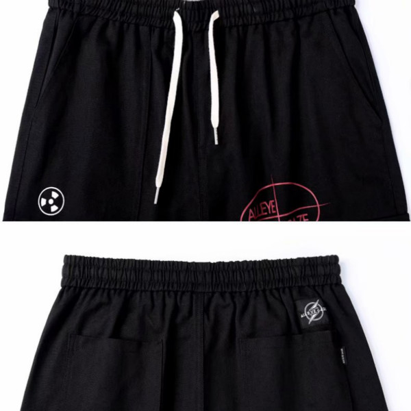 Mens Fashion New Cargo Pants Handsome Pattern Print Loose Streetwear Trousers