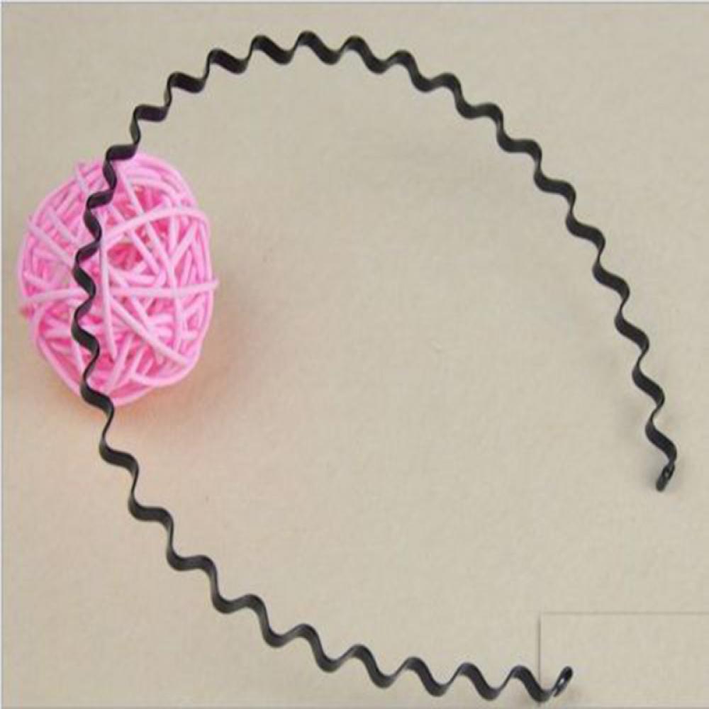 Men Women Unisex Black Wavy Hair Head Hoop Band Sport Headband Accessories & Tools