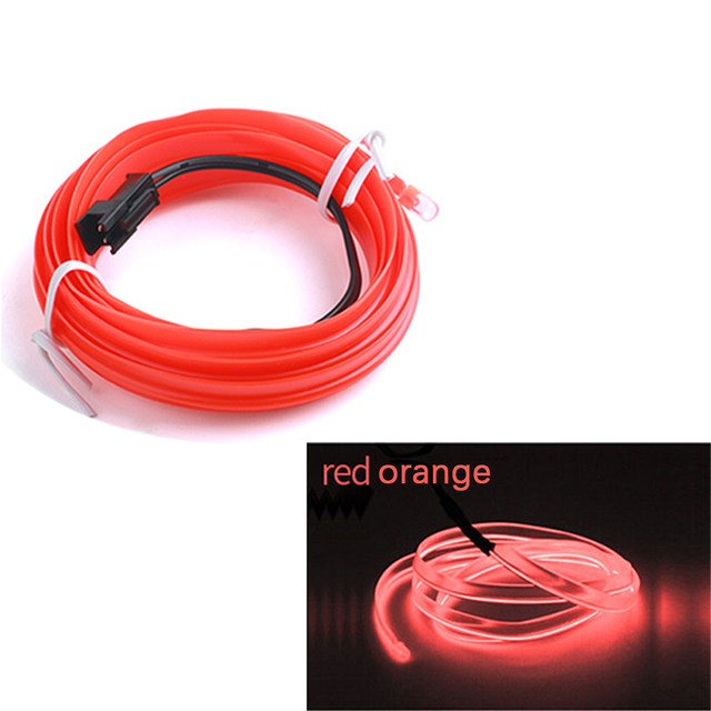 Car Interior Led Decorative Lamp EL Wiring Neon Strip For Auto Interior Accessories