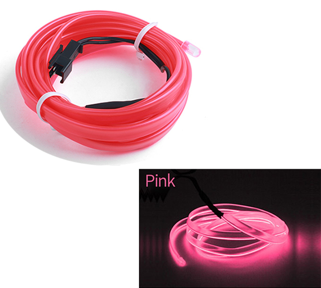 Car Interior Led Decorative Lamp EL Wiring Neon Strip For Auto Interior Accessories