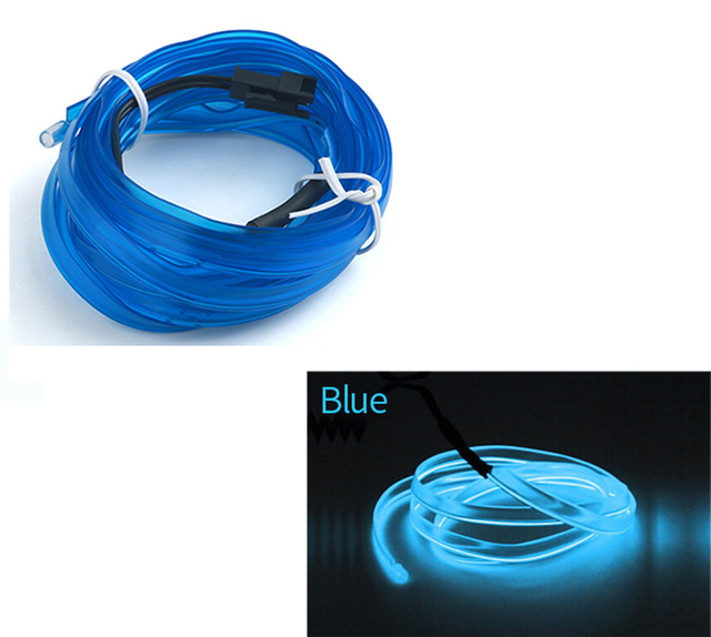 Car Interior Led Decorative Lamp EL Wiring Neon Strip For Auto Interior Accessories