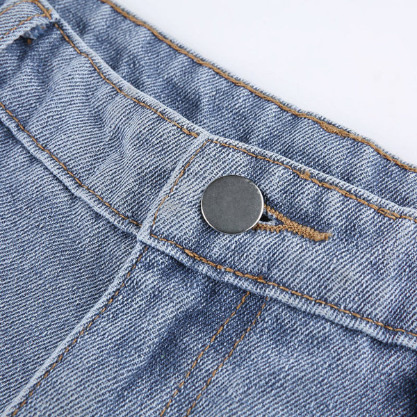 Retro Five Pointed Star Straight Women Jeans European and American Style Design Slim  Trousers & Leggings