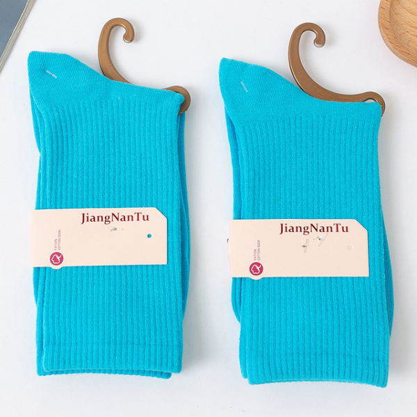 10PCS Harajuku Summer Socks Women Girls Colorful Middle Tube Cotton Breathable Soft Sock Floor  Socks