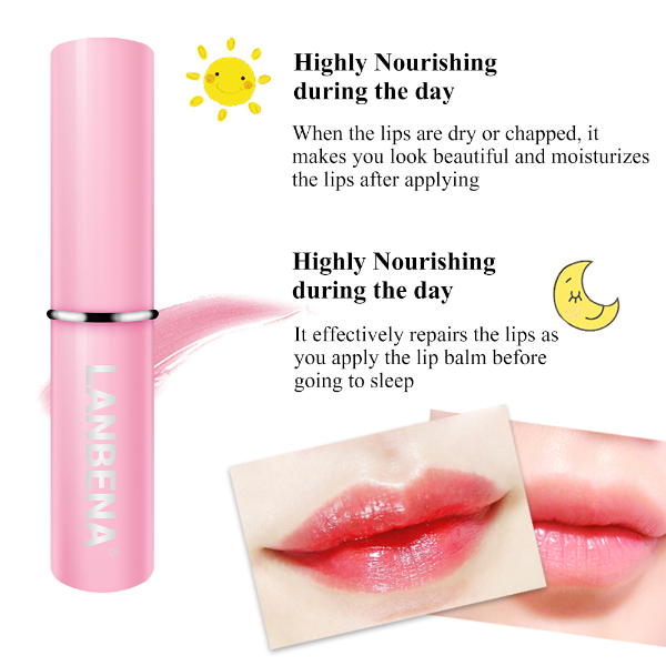 LANBENA Rose Lip Balm Natural Extract Fade Lip Lines Long-lasting Nourishing Lip Plumper Relieve  Makeup