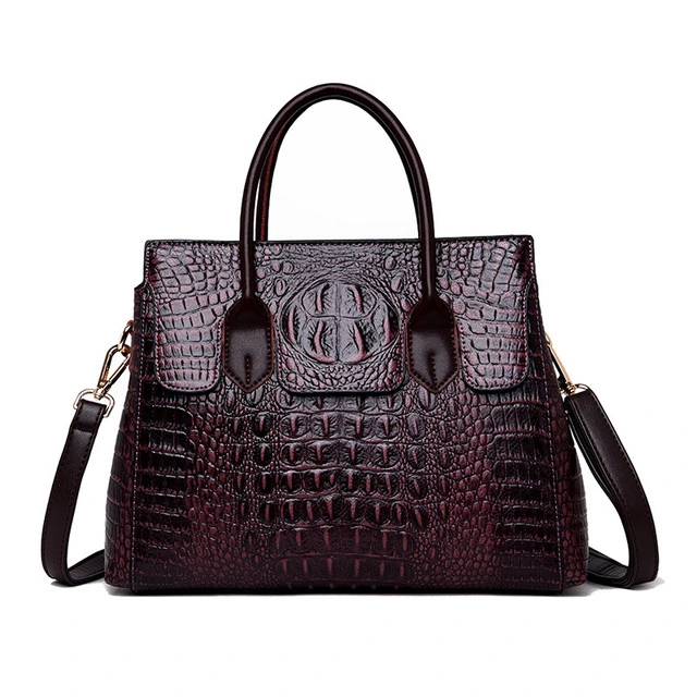 Shoulder Bags Women Handbag Genuine Leather Bags Women Crocodile Luxury Handbags Women Bags Designer Crossbody Bags Female Retro Tote Handbags