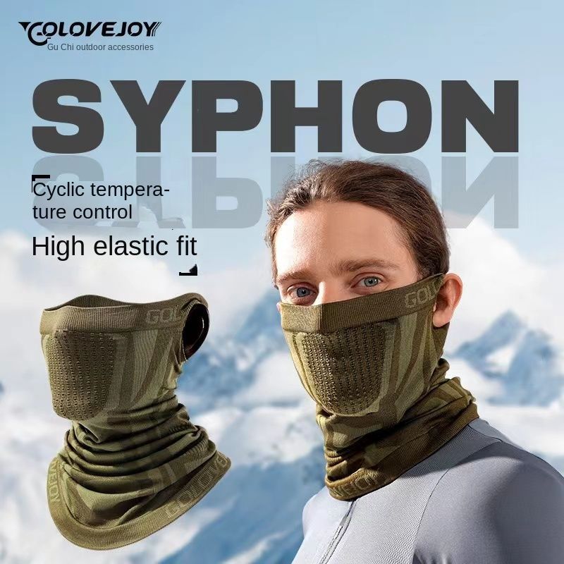 Scarf Mask Autumn And Winter Outdoor Sports Warm Riding Mask Men's Breathable Hanging Ear Scarf Windproof Neck Cover