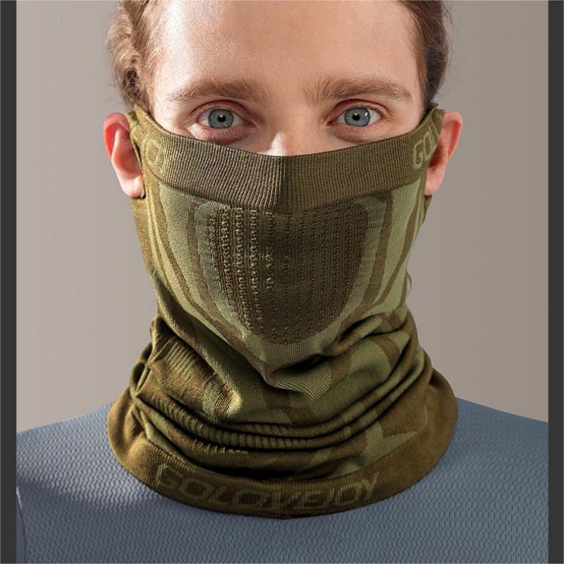 Scarf Mask Autumn And Winter Outdoor Sports Warm Riding Mask Men's Breathable Hanging Ear Scarf Windproof Neck Cover