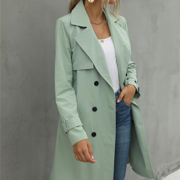 Fashion Women Casual Solid Color Coat Adults Autumn Elagant Fashion Long Coats & Jackets