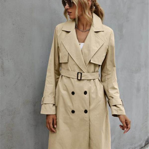 Fashion Women Casual Solid Color Coat Adults Autumn Elagant Fashion Long Coats & Jackets