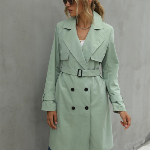 Fashion Women Casual Solid Color Coat Adults Autumn Elagant Fashion Long Coats & Jackets
