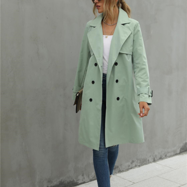 Fashion Women Casual Solid Color Coat Adults Autumn Elagant Fashion Long Coats & Jackets