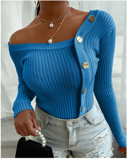2021 New Autumn Ladies All-match Casual Sweater Single-breasted Knitted Cardigan Tops