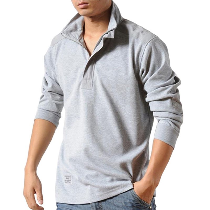 Soqoool Casual Shirts Men Autumn Loose Long Sleeved Tactical Shirts Military  T-shirts & Polos