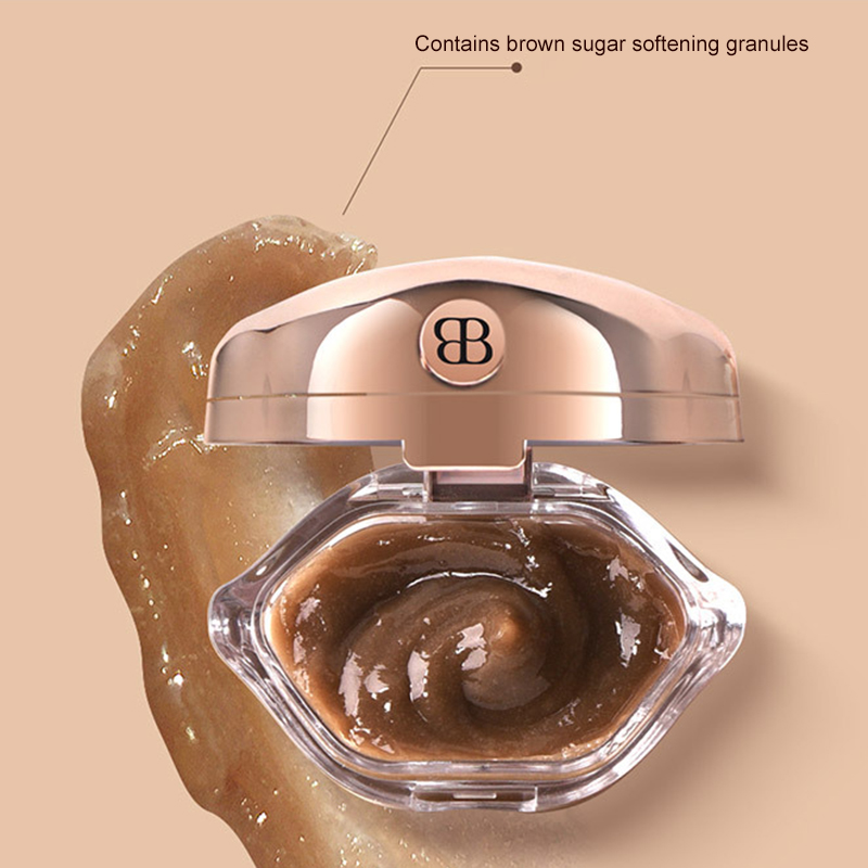 Brown Sugar Lip Balm Smooth Lip Scrub Fades Lip Wrinkles Moisturizes Repairs Gentle Exfoliating And Lip Brush Skin Care