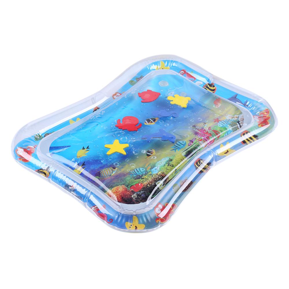 Baby Kids Inflatable Water Play Mat PVC Floating Fish Sea World Patted Pad Comfortable Cushion Tummy Baby Toys