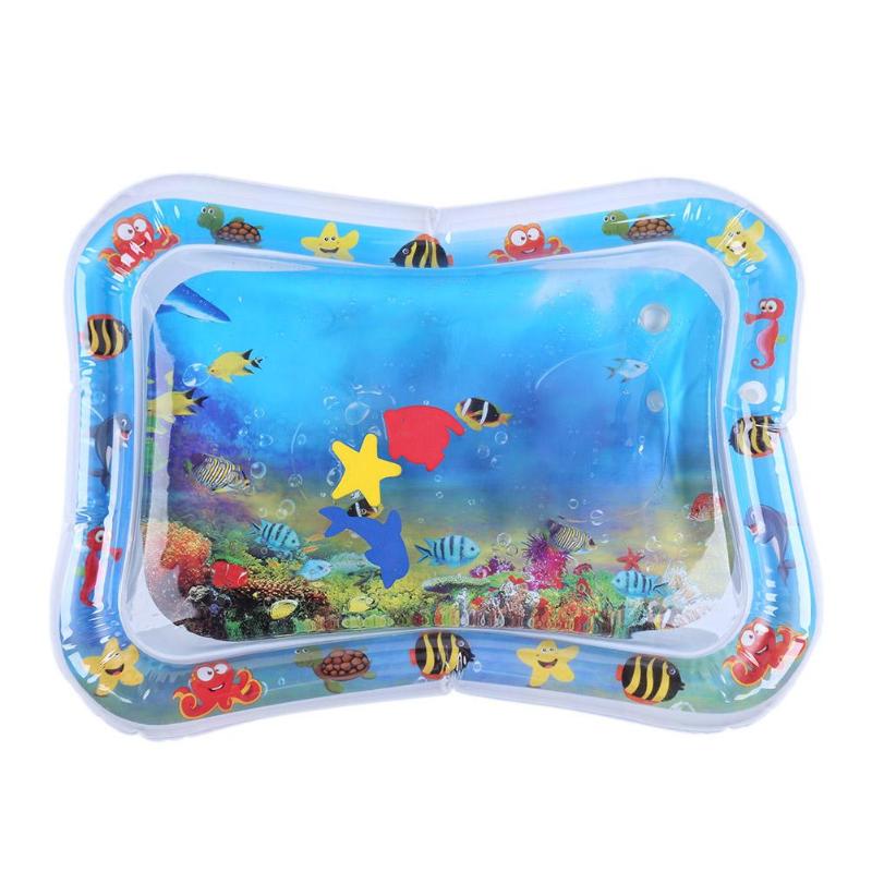 Baby Kids Inflatable Water Play Mat PVC Floating Fish Sea World Patted Pad Comfortable Cushion Tummy Baby Toys