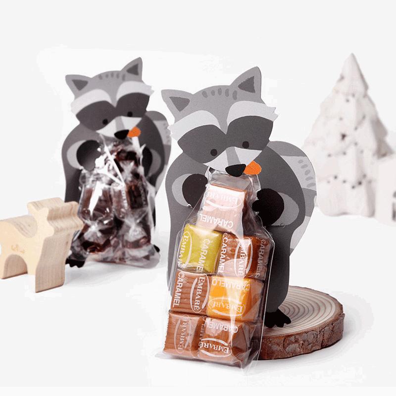 10pcs Cute Animal Bear Koala Rabbit Baking Candy Packaging Bag Gift for Kids Boy Girls Baby Shower  Candy & Chocolate