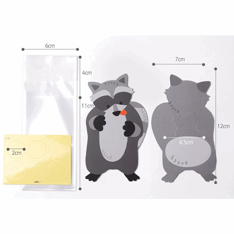 10pcs Cute Animal Bear Koala Rabbit Baking Candy Packaging Bag Gift for Kids Boy Girls Baby Shower  Candy & Chocolate