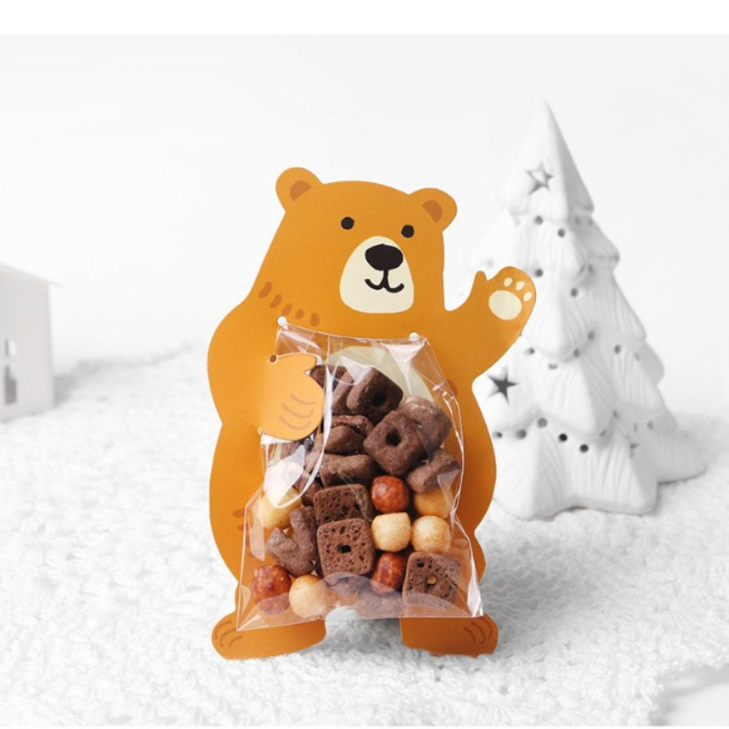 10pcs Cute Animal Bear Koala Rabbit Baking Candy Packaging Bag Gift for Kids Boy Girls Baby Shower  Candy & Chocolate