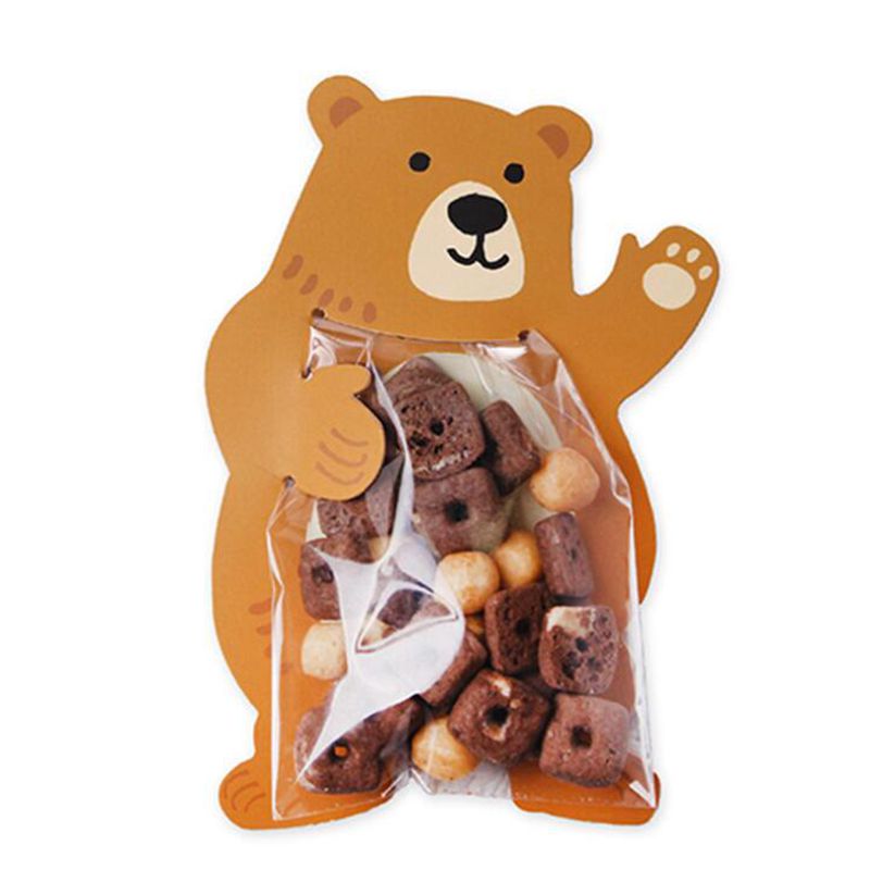 10pcs Cute Animal Bear Koala Rabbit Baking Candy Packaging Bag Gift for Kids Boy Girls Baby Shower  Candy & Chocolate