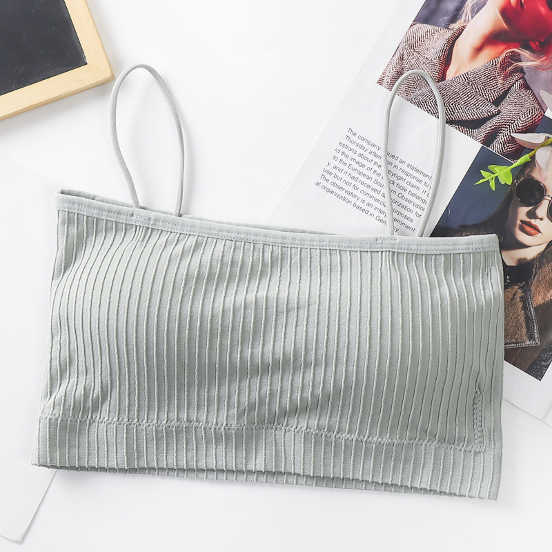 Women's Sexy Short Slim Section Bra Wrap-around Vest Can Be Worn Outside Sleeveless Tops