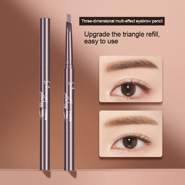 5 Colors Eyebrow Cosmetics Pencil Waterproof Double-headed Eyebrow Tattoo Natural Long Lasting Makeup