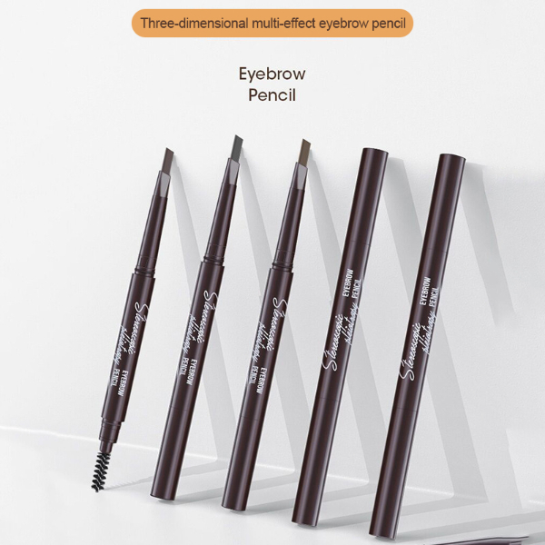 5 Colors Eyebrow Cosmetics Pencil Waterproof Double-headed Eyebrow Tattoo Natural Long Lasting Makeup