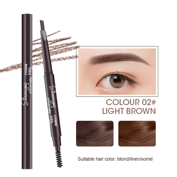 5 Colors Eyebrow Cosmetics Pencil Waterproof Double-headed Eyebrow Tattoo Natural Long Lasting Makeup
