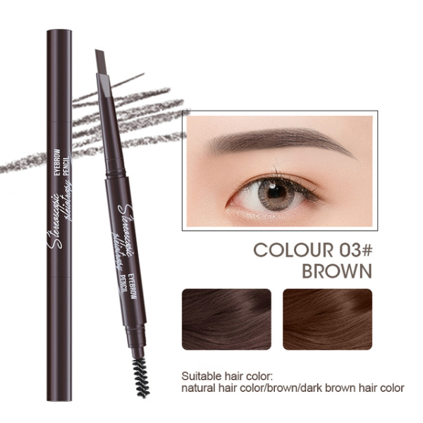 5 Colors Eyebrow Cosmetics Pencil Waterproof Double-headed Eyebrow Tattoo Natural Long Lasting Makeup