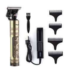 USB Rechargeable T9 Baldheaded Hair Clipper Electric hair trimmer  Shaving & Hair Removal Electric Shavers color1 one size