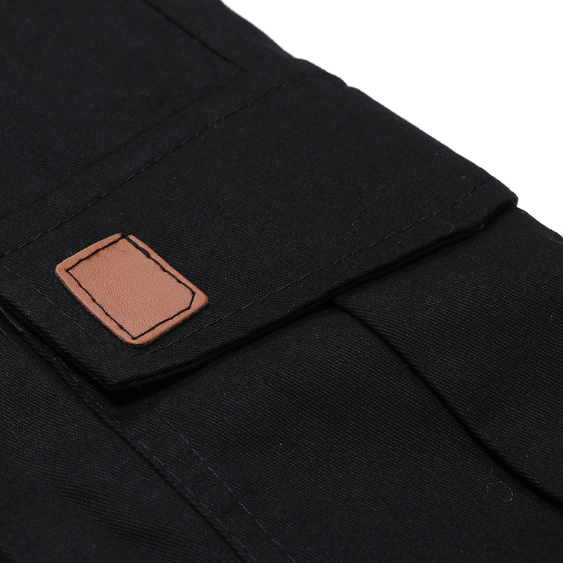 Autumn and winter new style men's cotton casual trousers fashion leather solid color  Trousers