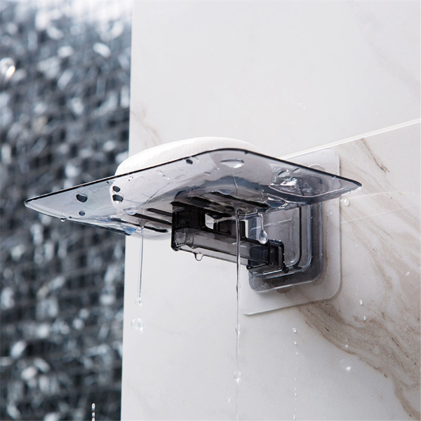 MeyJig Soap Dishes Drain Sponge Holder Bathroom Organizer Bathroom Products Soap Dishes Crystal drain soap dish wall-mounted soap dish that does not accumulate water