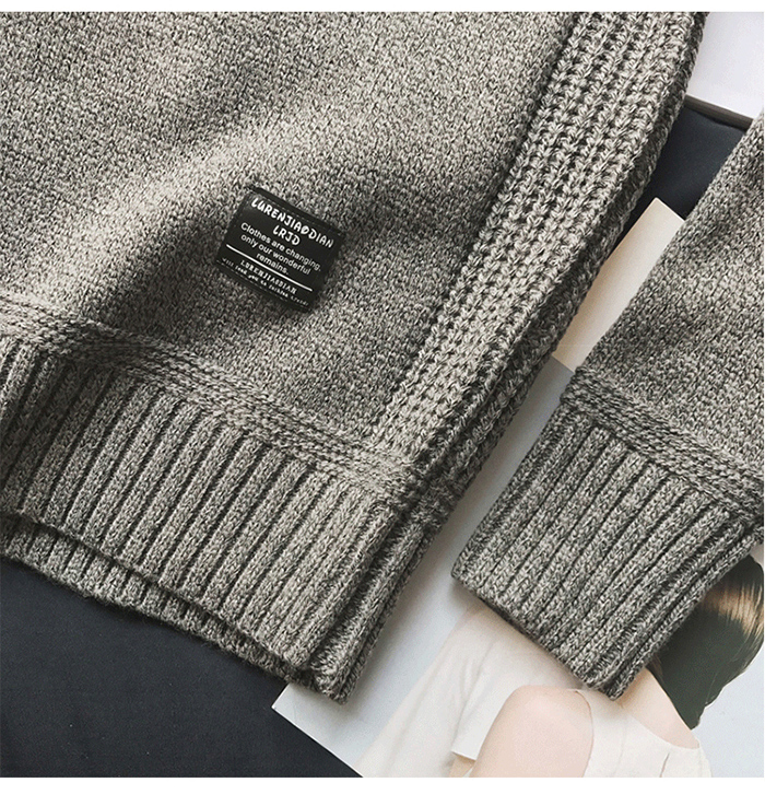 2021 Men Pullover Sweater Autumn New Fashion Casual Loose Thick O-Neck Wool Knitted Oversize Sweatshirts, Cardigans & Hoodies