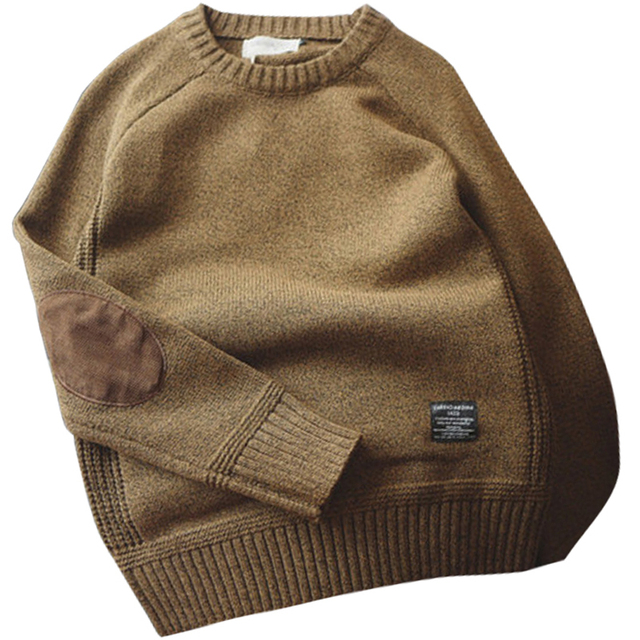 2021 Men Pullover Sweater Autumn New Fashion Casual Loose Thick O-Neck Wool Knitted Oversize Sweatshirts, Cardigans & Hoodies