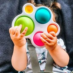 Baby Toys Montessori Exercise Board Rattle Puzzle Toy Colorful Kids Fidget Toys Intelligence Development Early Education Toy Color combinatio Multicolor one size