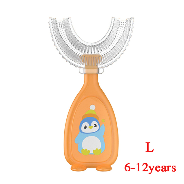 Children U-Shape Toothbrush 2-12years Kids Teeth Oral Care Cleaning Brush Soft Silicone  Oral Hygiene