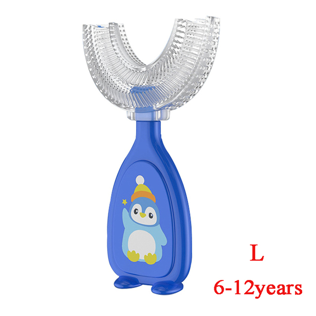 Children U-Shape Toothbrush 2-12years Kids Teeth Oral Care Cleaning Brush Soft Silicone  Oral Hygiene