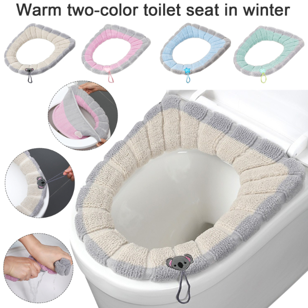 NEW Toilet Seat Mat Set Bathroom Universal Warm Soft Washable Closestool Bathroom Products