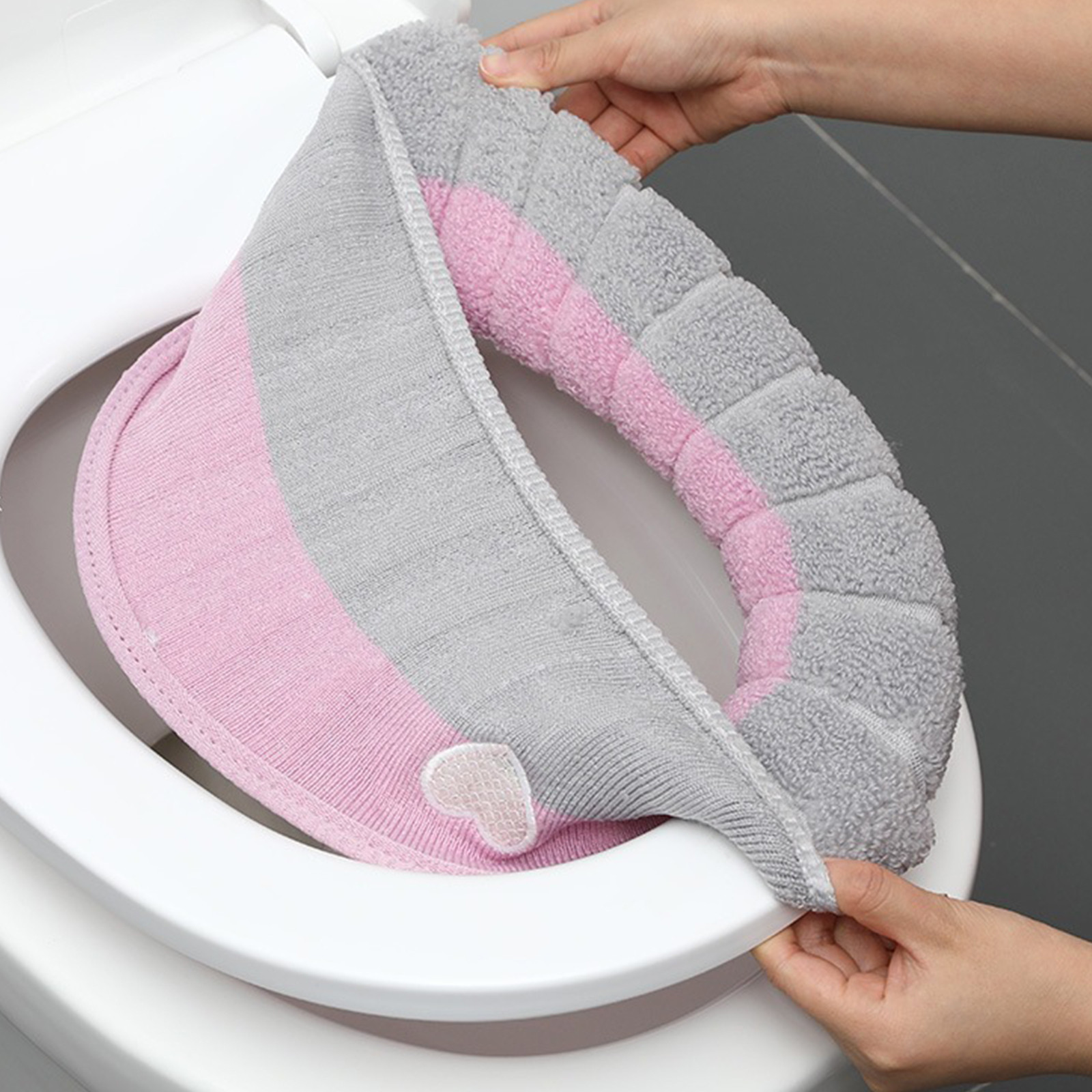 NEW Toilet Seat Mat Set Bathroom Universal Warm Soft Washable Closestool Bathroom Products