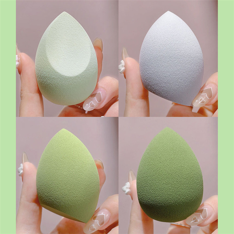 4pcs Water Drop Makeup Puff Kit Colorful Cushion Cosmestic Sponge Egg Puff Makeup