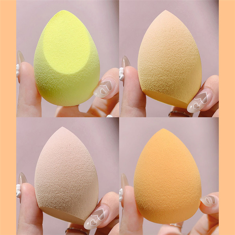 4pcs Water Drop Makeup Puff Kit Colorful Cushion Cosmestic Sponge Egg Puff Makeup