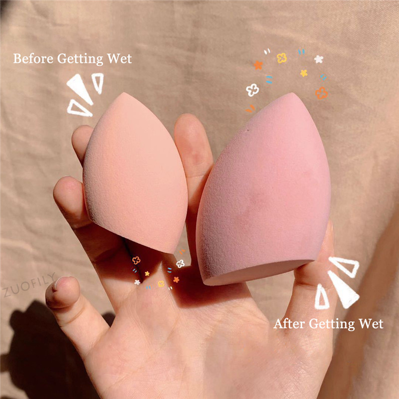 4pcs Water Drop Makeup Puff Kit Colorful Cushion Cosmestic Sponge Egg Puff Makeup