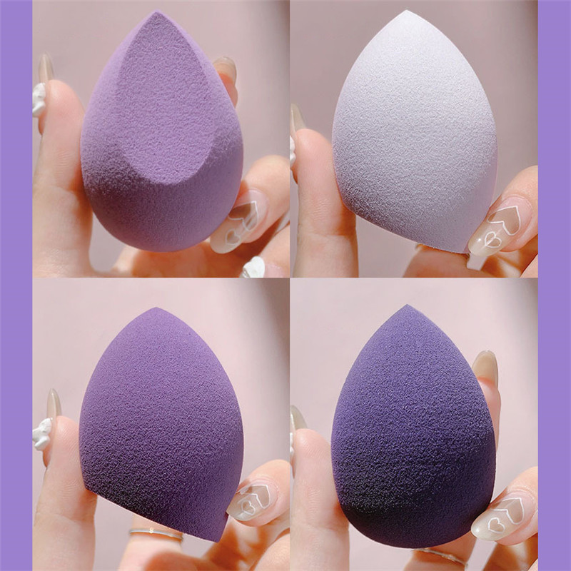 4pcs Water Drop Makeup Puff Kit Colorful Cushion Cosmestic Sponge Egg Puff Makeup